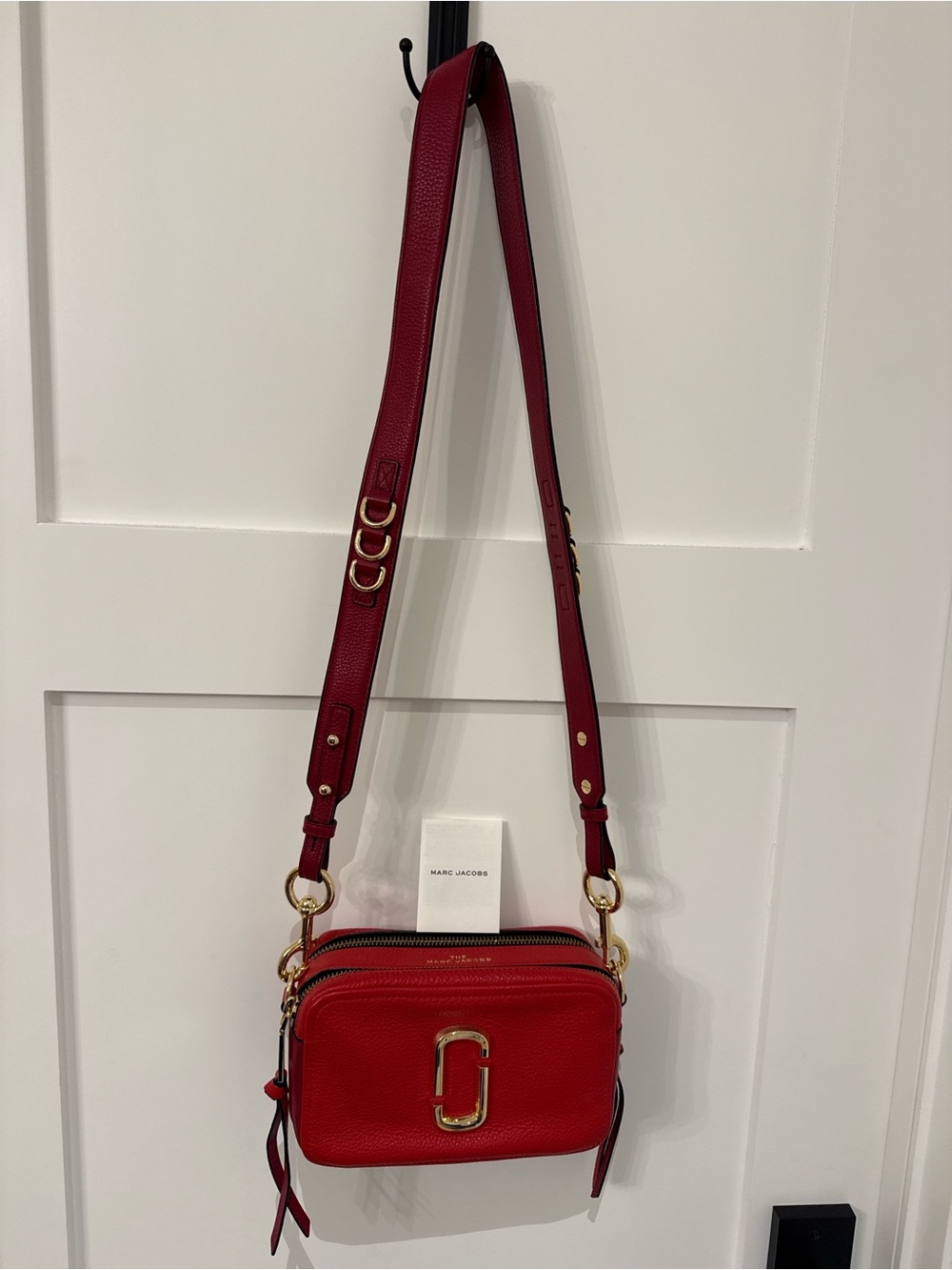 Marc Jacobs Soft Shot 21 Red Leather Crossbody Camera Bag